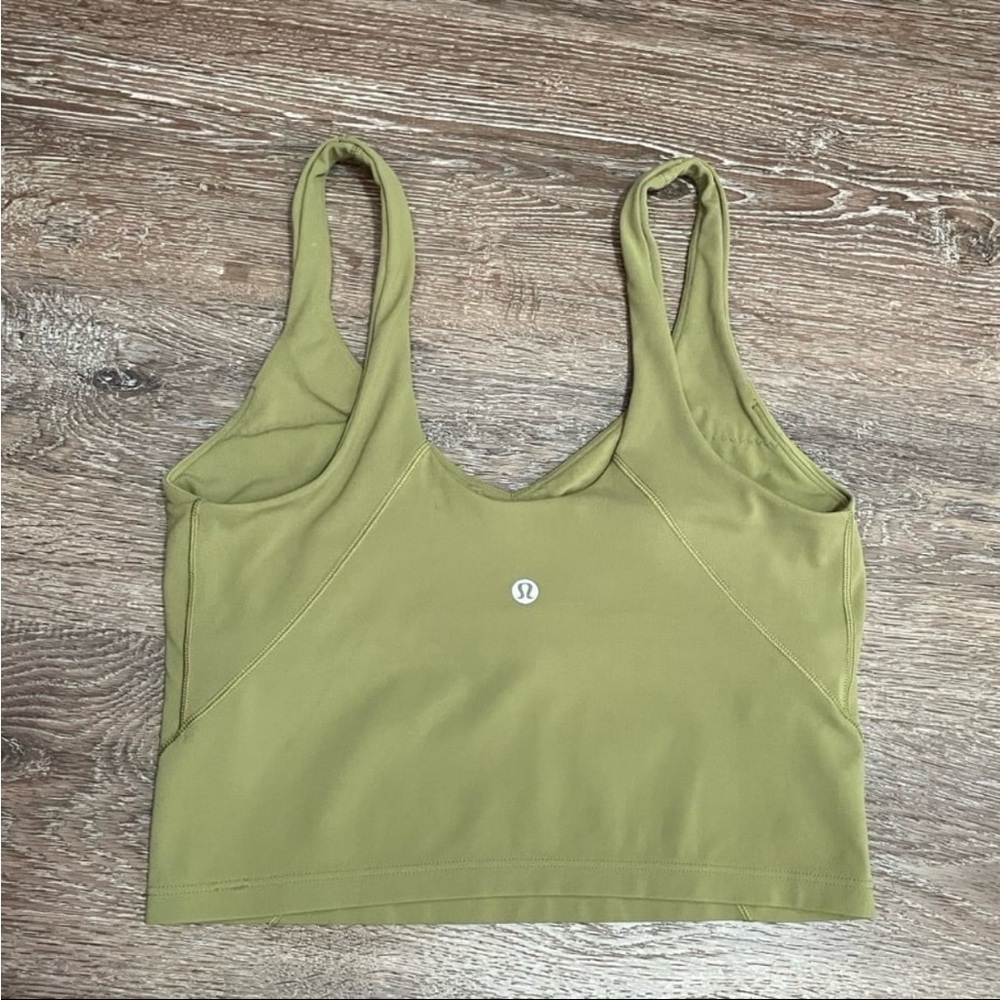 EUC Lululemon Bronze Green Set. Size 6 - Picture 3 of 11